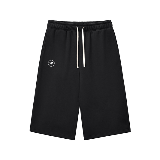 Relaxed Drawstring Three-quarter Sweatpants